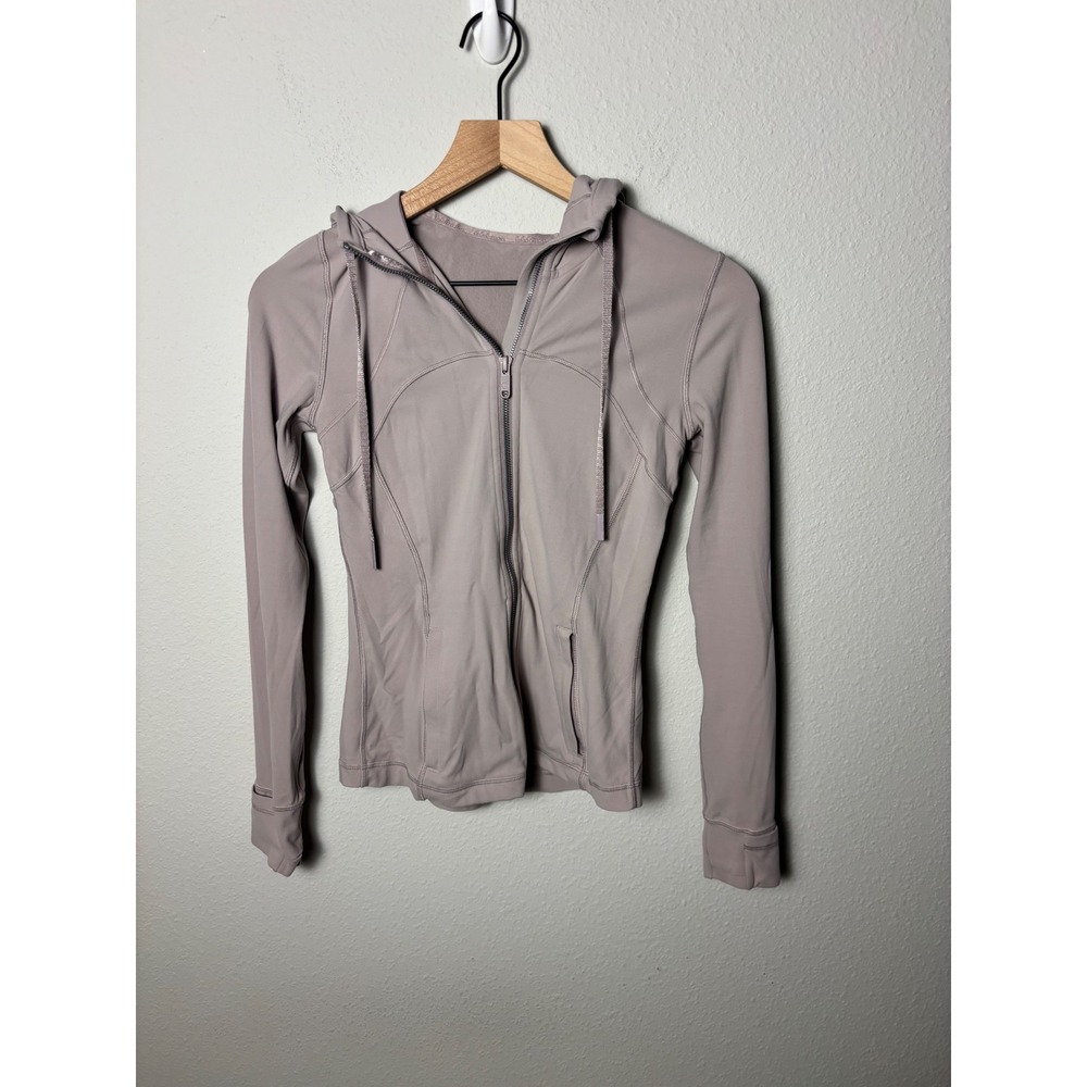 Lululemon Hooded Define Jacket Nulu Pink Bliss Size 4 Yoga Full Zip LW4BEIS